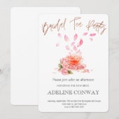 Bruids Thee Feest Kaart (Voorkant / Achterkant)