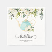 Bruids Thee Feest Servet - Blauw | OP MAAT (Voorkant)