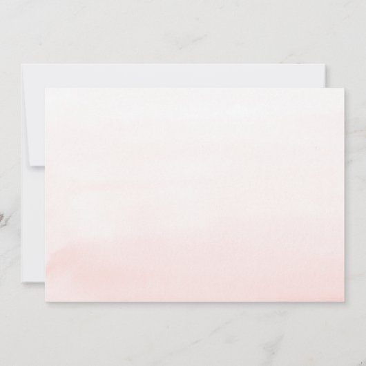 Bruids Thee Roze Bloemen Bruids Douche Uitnodiging (Achterkant)