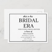 Bruids Tijdperk Minimalistische Moderne Aangepaste Briefkaart (Voorkant / Achterkant)