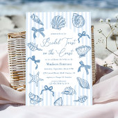 Bruids Toast Aan De Kust Zeeschelpen Bruids Shower Kaart