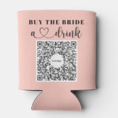 Bruids-Venmo QR-code Koop de bruid een drankje Blikjeskoeler (Achterkant)
