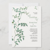 bruids wijnstok bruiloft uitnodiging (Voorkant)
