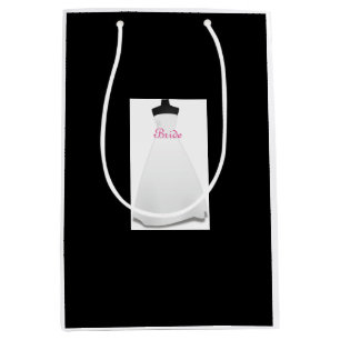 Bruids Witte Trouwjurk Bruid Zwart Cadeaubag Medium Cadeauzakje