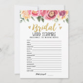 Bruids woord scramble met antwoorden Game Kaart (Voorkant)