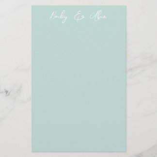 Bruids Zeeglas Solid gepersonaliseerd Briefpapier