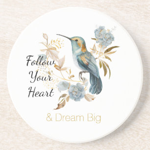 Bruidsbloemen van Hortensia en Kolibrie Zandsteen Onderzetter