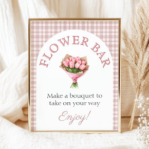 Bruidsboeket bar Roze Vers van de markt Bruidsfees Poster