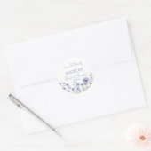 Bruidsboeket bloemen bruiloft favoriet ronde sticker (Envelop)