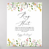 Bruidsboeket bloemenspel bruiloft spel poster (Voorkant)