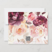 Bruidsboeket Bloemig Bourgondië Trouw Save the Dat (Achterkant)