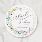 Bruidsboeket Bruiloft Bedankjes Labels (Voorkant)