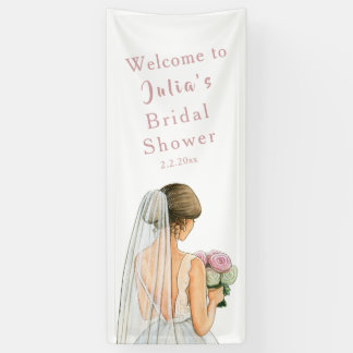 Bruidsboeket Bruiloft Bruidsshower Welkom Bord, Bl Spandoek