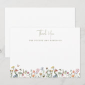 Bruidsboeket Bruiloft Future Mrs Persoonlijk Bedankkaart (Voorkant / Achterkant)