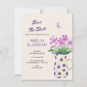 Bruidsboeket bruiloft save the date (Voorkant)