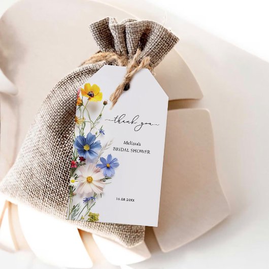 Bruidsboeket Dank Je Bruidsuitnodiging Cadeaulabel