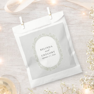 Bruidsboeket met Baby's Breath-monogram Gipsbloem Bedankzakje