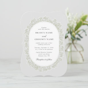 Bruidsboeket met Baby's Breath-monogram Gypsophila Kaart
