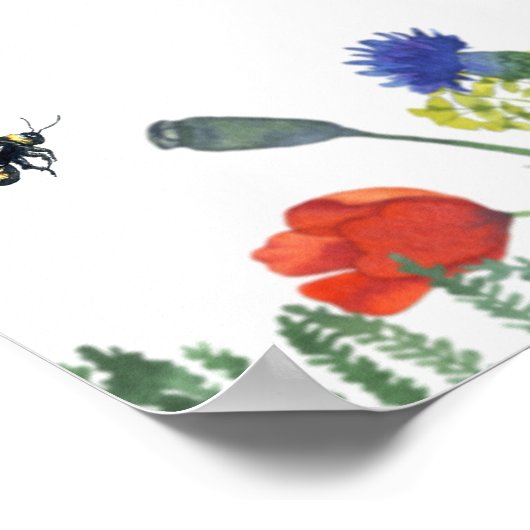 Bruidsboeket met Bijen Bruiloft- of Bruidsboeket O Poster (Hoek)