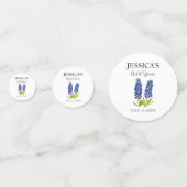 Bruidsboeket met Blauwe Bloemen Bruiloft Confetti (Voorkanten)