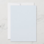 Bruidsboeket met karmozijnroze en blauwe rozen kaart (Achterkant)