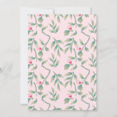 Bruidsboeket Roze en Basilicum Groen Proefhuwelijk Kaart (Achterkant)