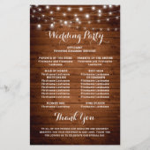 Bruidsboeket van adem-in-jar Trouwceremonieprogram (Achterkant)