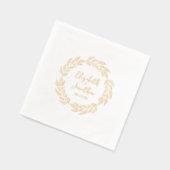 Bruidsboeket van bladeren Huwelijk ID1056 Folie Servetten (Links)