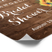 Bruidsboeket Zonnebloemen Slingerlichten Bruiloft  Poster (Hoek)