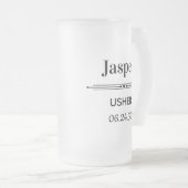 Bruidsbruidegom Plaatsaanwijzer Geschenk Matglas Bierpul (Voorkant rechts)