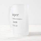 Bruidsbruidegom Plaatsaanwijzer Geschenk Matglas Bierpul (Voorkant links)