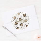 Bruidsbruiloft Coffee Bar Latte Folie Script Ronde Sticker (Envelop)