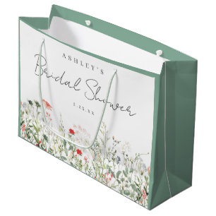 Bruidsbruiloft met wilde bloemen groot cadeauzakje