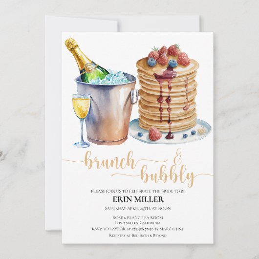 Bruidsbrunch | Pannenkoek Kaart (Voorkant)