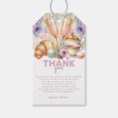 Bruidsbrunch Pastel Roze Glitter Goud Cadeaulabel (Voorkant)