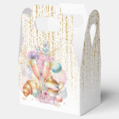 Bruidsbrunch Pastel Roze Gouden Glitter Aangepast  Bedankdoosjes (Geopend)