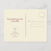 Bruidsbrunch Roos Douche Uitnodiging Briefkaart (Achterkant)