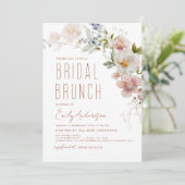 Bruidsbrunch Wildflower Boho Elegante douche Kaart (Staand voorkant)