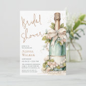 Bruidscadeau Champagne Fles Kaart (Staand voorkant)