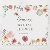 Bruidschampagnetiket Theebruidstfeest Sparkling Wijnetiket (Enkel label)