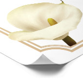 Bruidsdagsalon Uitnodigingsbord Calla Lily Groene  Poster (Hoek)