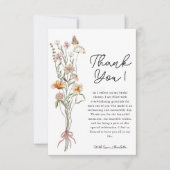 Bruidsdankkaart voor wilde bloemen bruidsfeest bedankkaart (Voorkant)