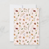 Bruidsdankkaart voor wilde bloemen bruidsfeest bedankkaart (Achterkant)