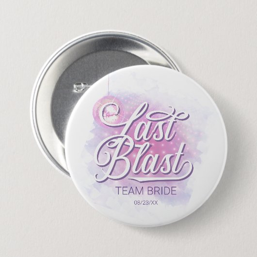 Bruidsdisco-team bruid ID928 Ronde Button 7,6 Cm (Voorkant /achterkant)