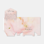 Bruidsdouche bruid roze bij glitters bloemig bedankdoosjes (Uitgevouwen)