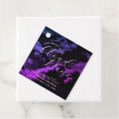 Bruidsdouche 'Cloud nine Black Celestial Galaxy' Bedankjes Labels (In situ)