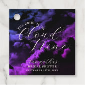 Bruidsdouche 'Cloud nine Black Celestial Galaxy' Bedankjes Labels (Voorkant)