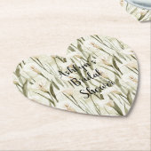 Bruidsdouche met witte Calla lelie bloemen Kartonnen Onderzetters (Gekanteld)