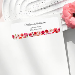 Bruidsdouche Retour Bloemen Etiket