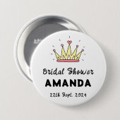 Bruidsdouche Ronde Button 7,6 Cm (Voorkant /achterkant)